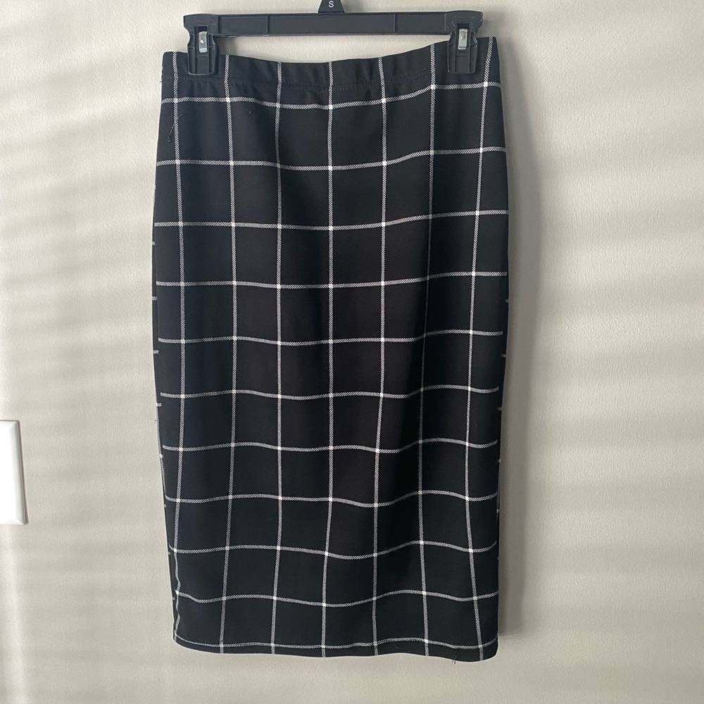 Black and Gray Pencil Skirt